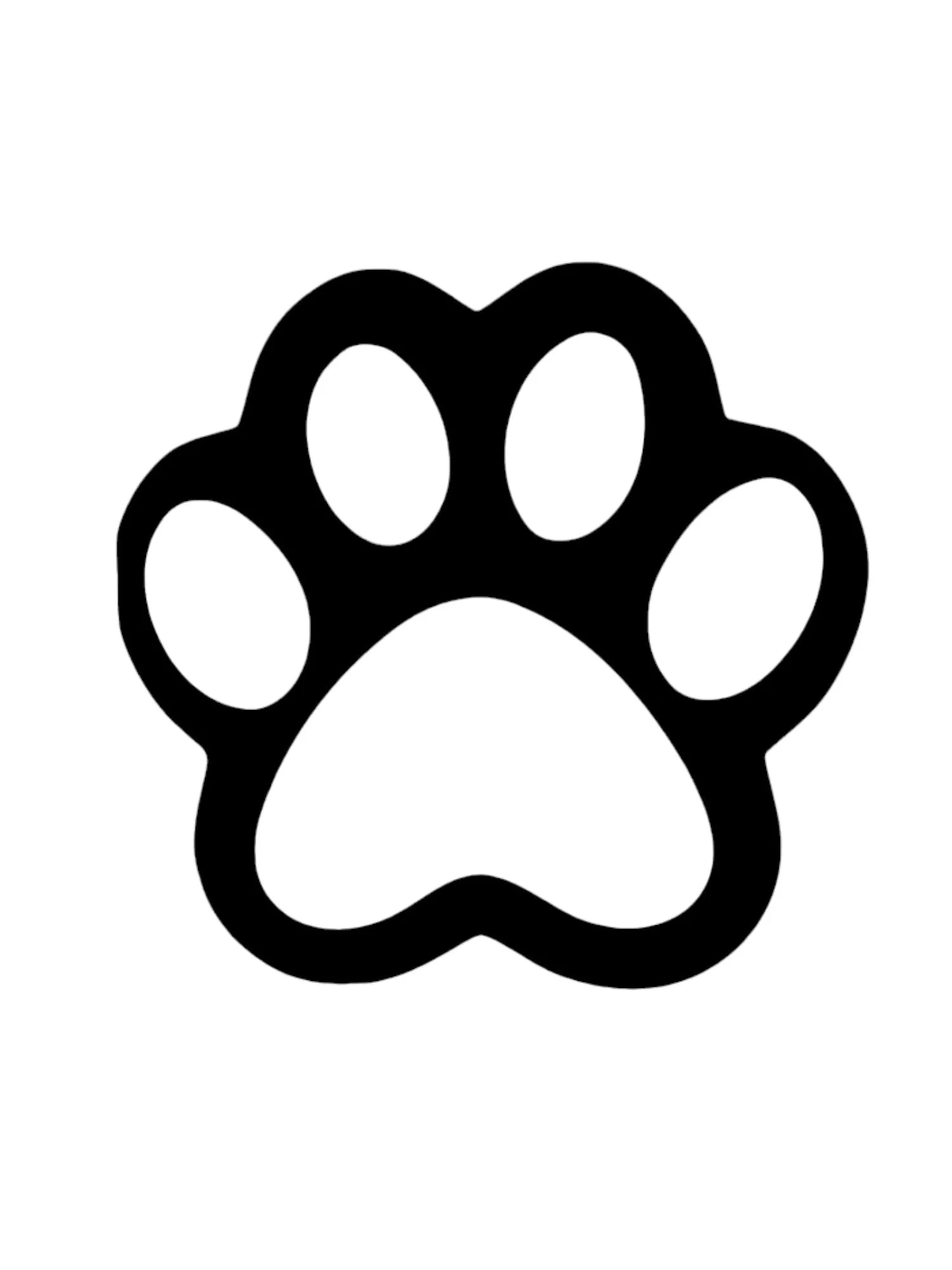 Wooden Paw Print Door Hanger
