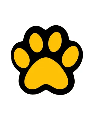 Wooden Paw Print Door Hanger