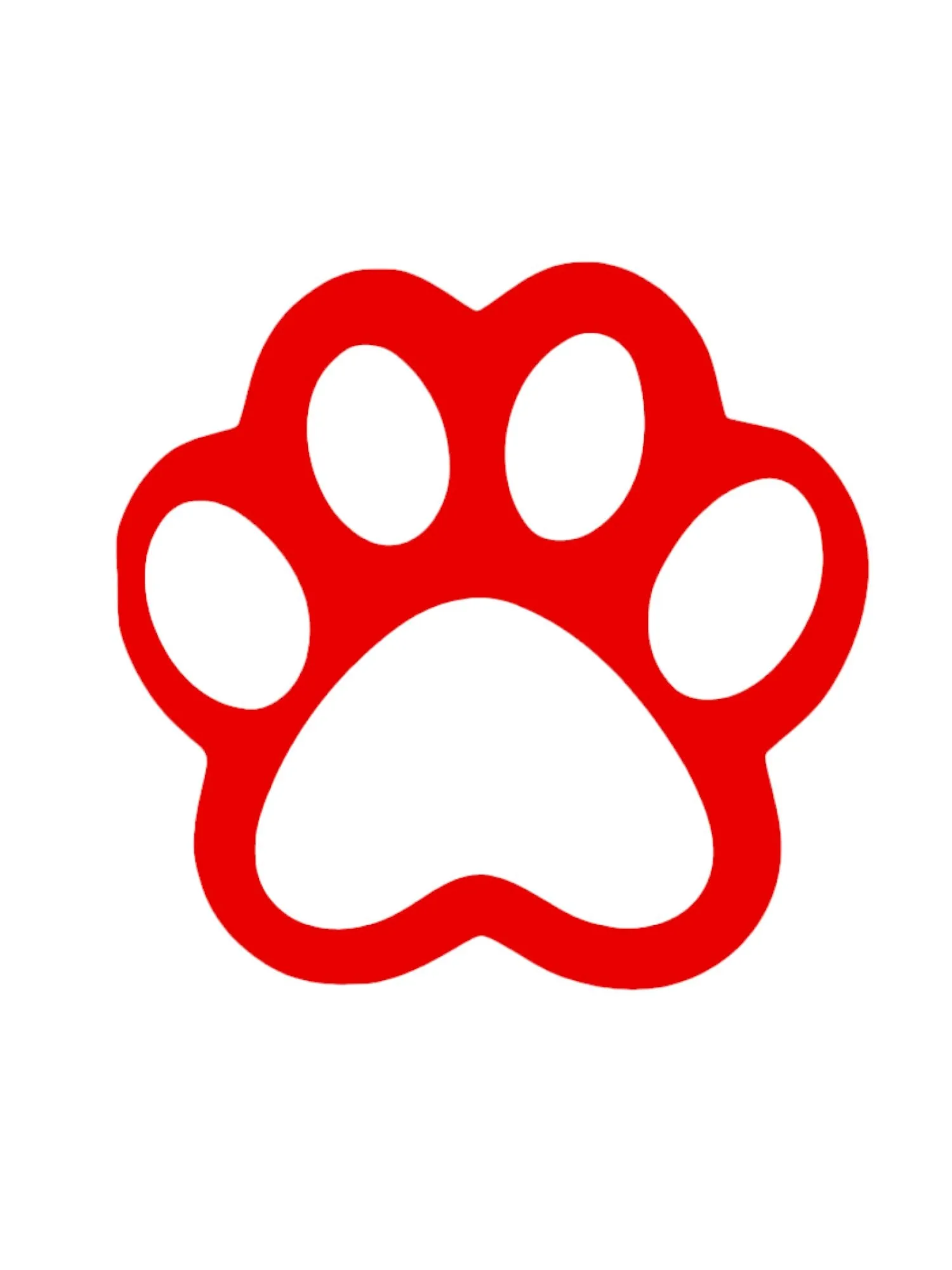 Wooden Paw Print Door Hanger