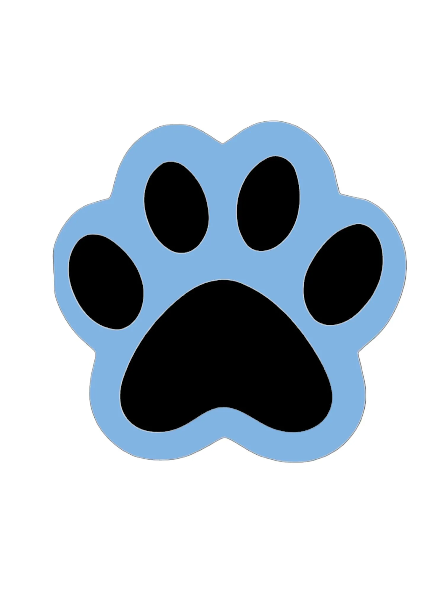 Wooden Paw Print Door Hanger