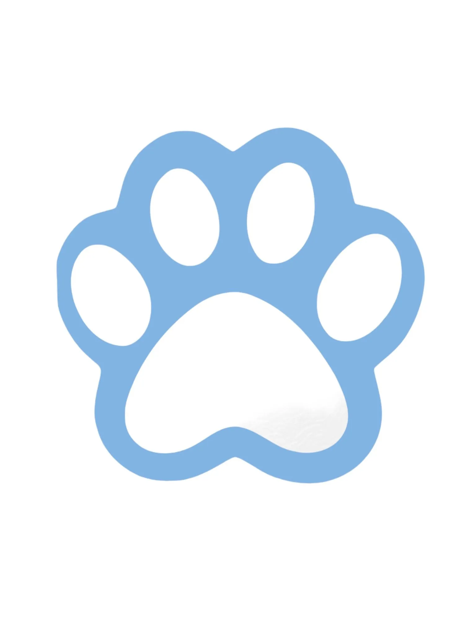 Wooden Paw Print Door Hanger