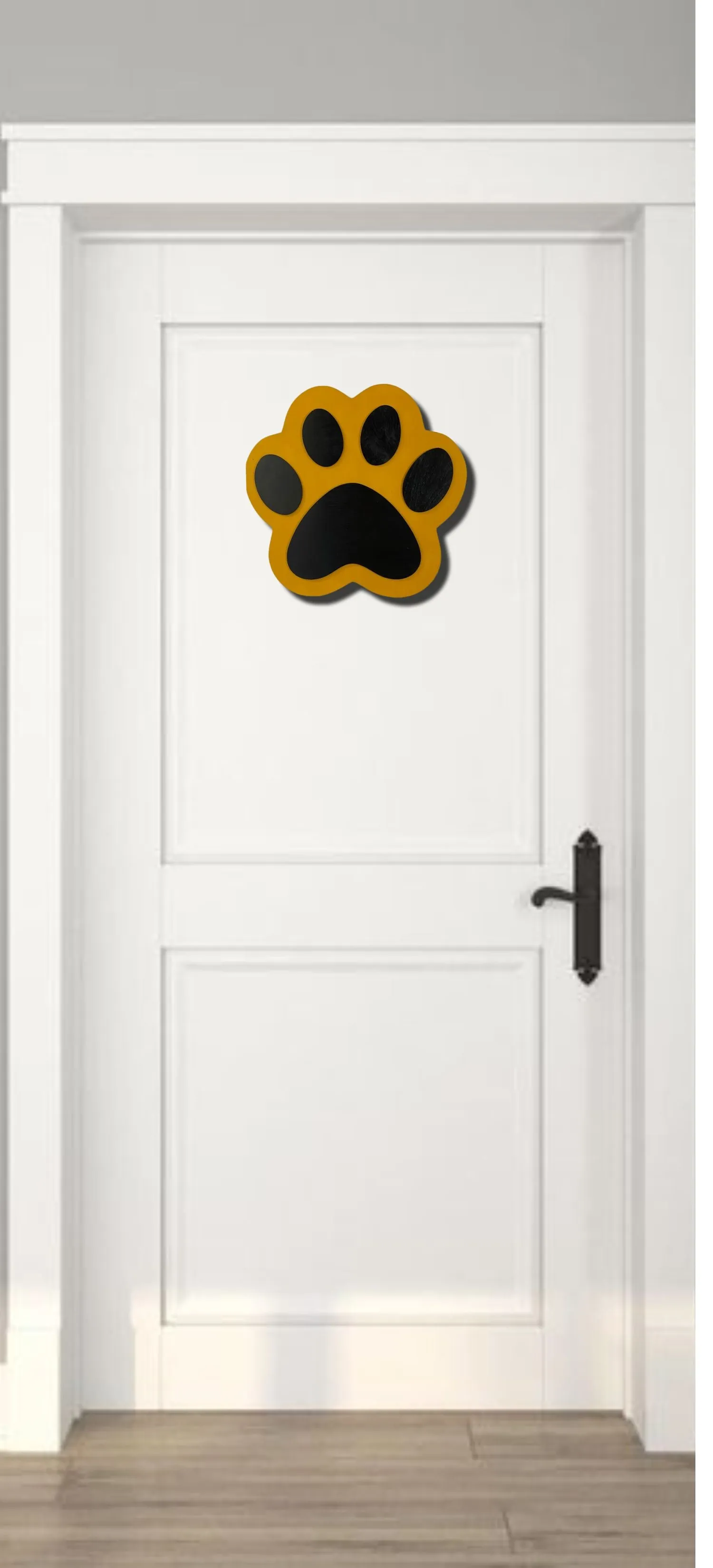 Wooden Paw Print Door Hanger
