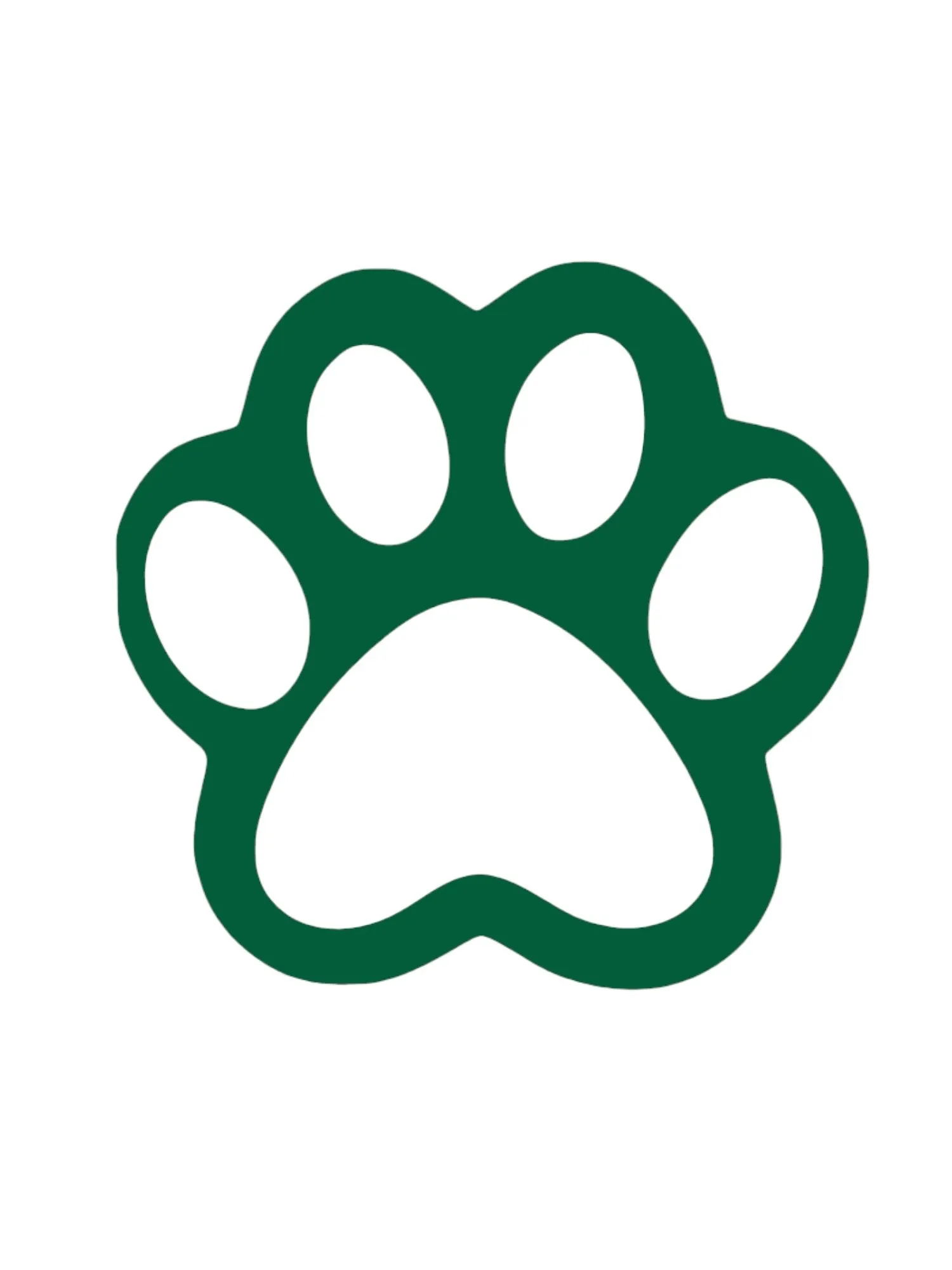 Wooden Paw Print Door Hanger