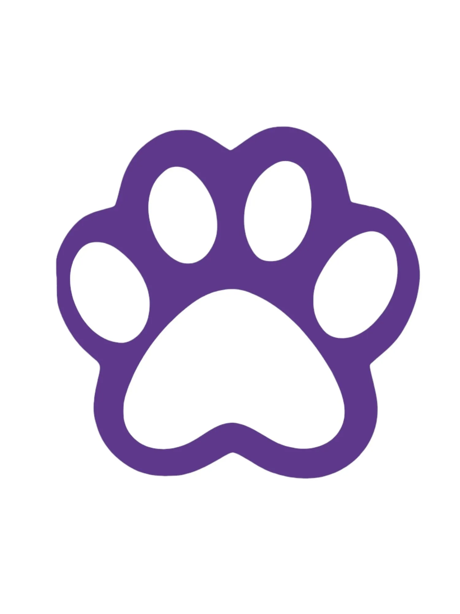 Wooden Paw Print Door Hanger