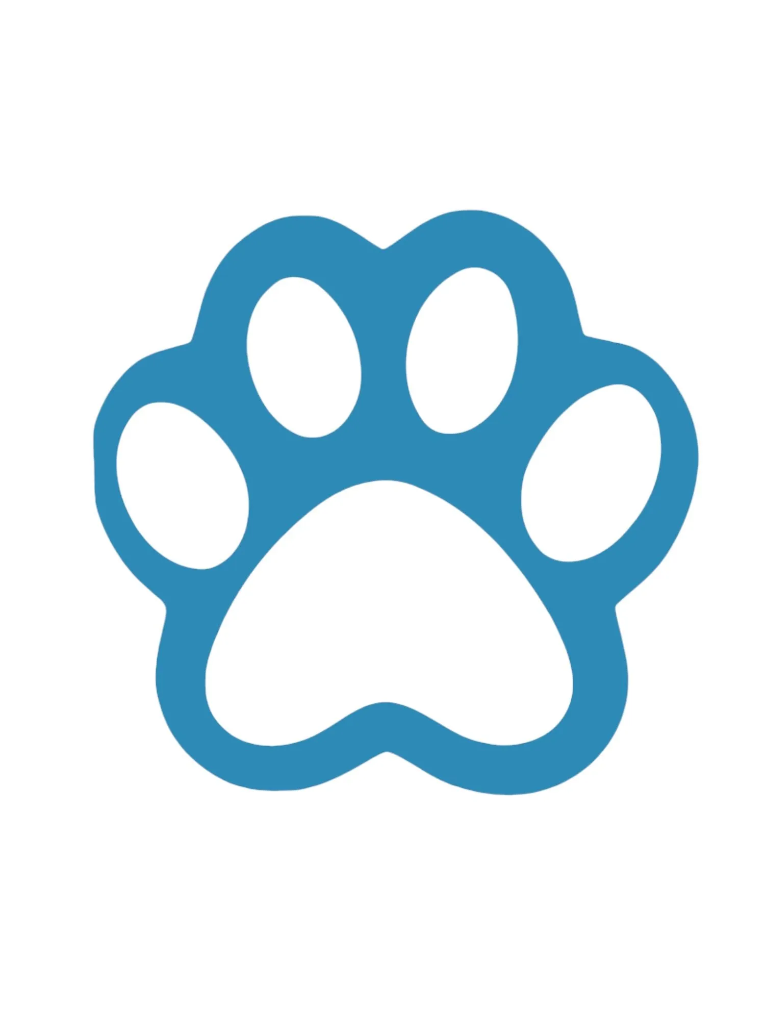 Wooden Paw Print Door Hanger