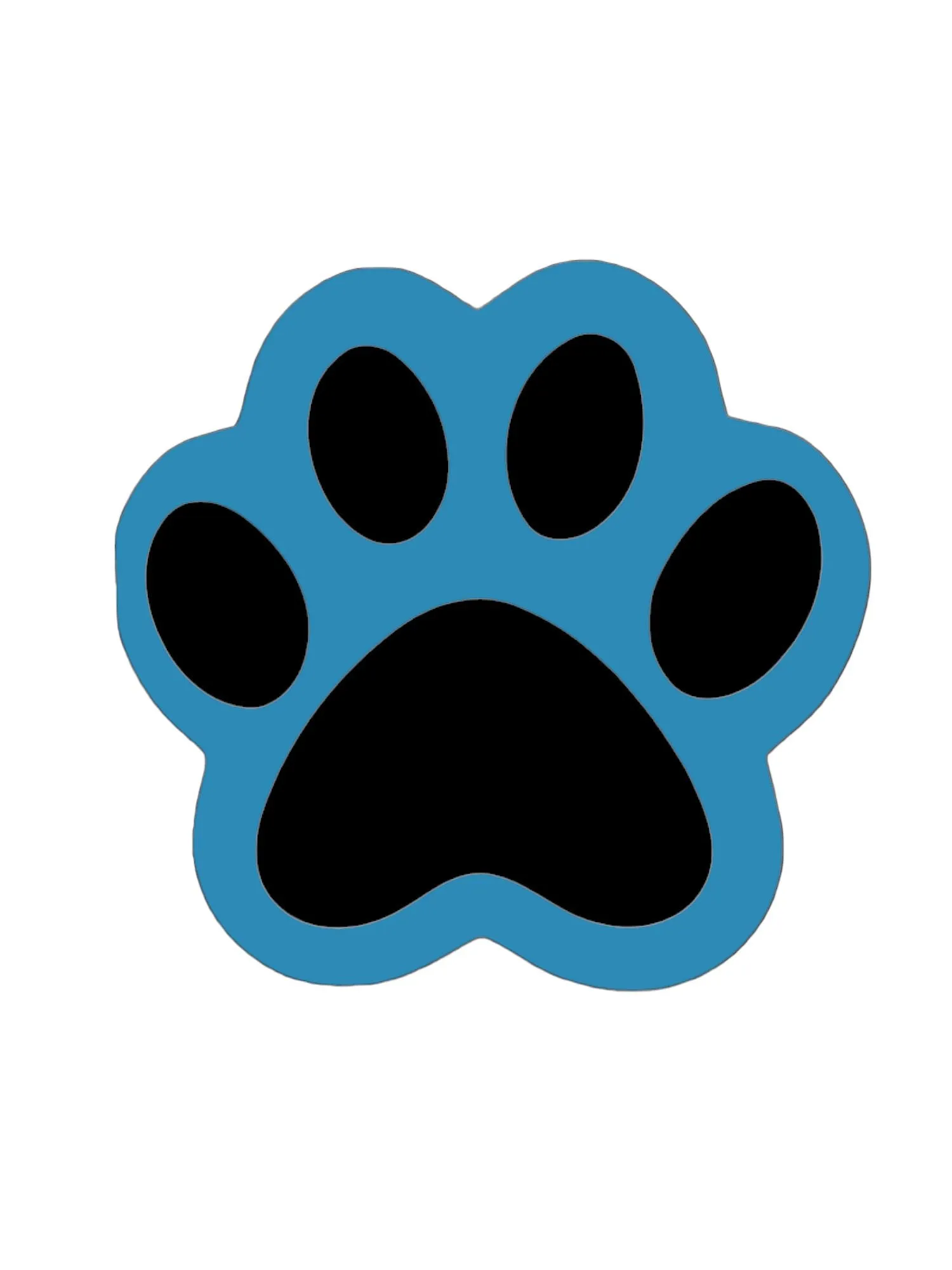 Wooden Paw Print Door Hanger
