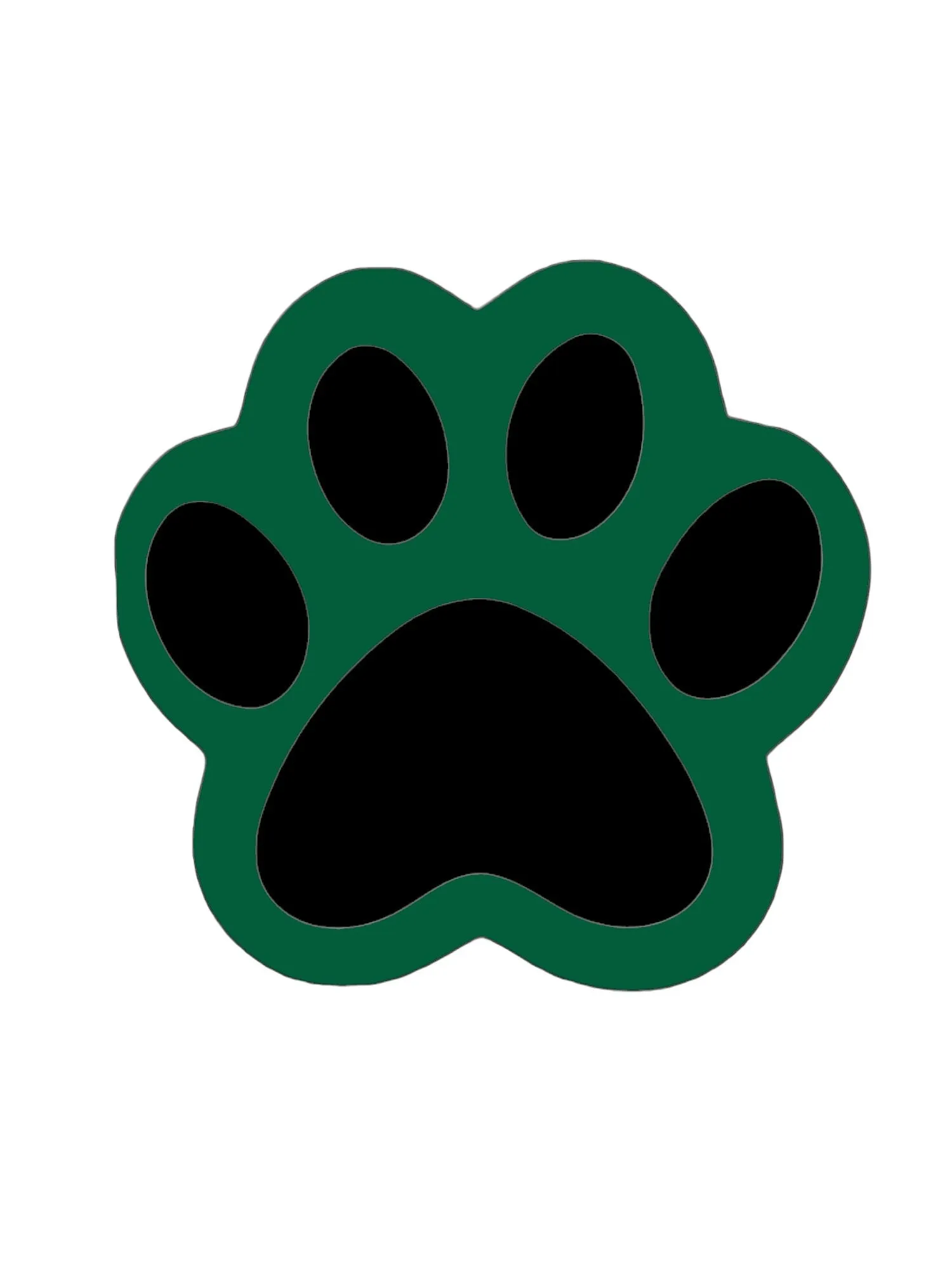 Wooden Paw Print Door Hanger